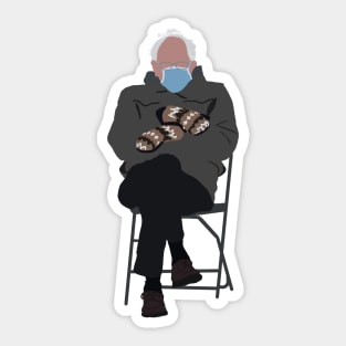 Bernie + His Mittens Sticker
